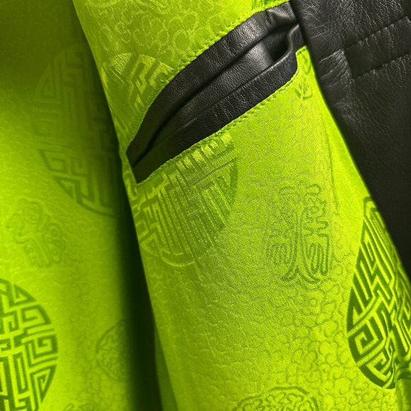 Vintage SHANGHAI TANG Men's/Unisex US 46 Black Leather Jacket Coat EXCELLENT - Picture 13 of 14